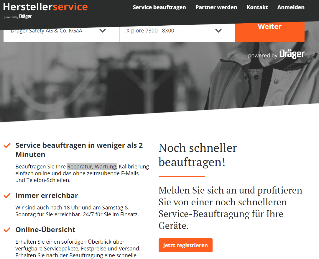 Hinweis auf Verbesserung Erreichbarkeit Service-Partner – Atemschutzlexikon